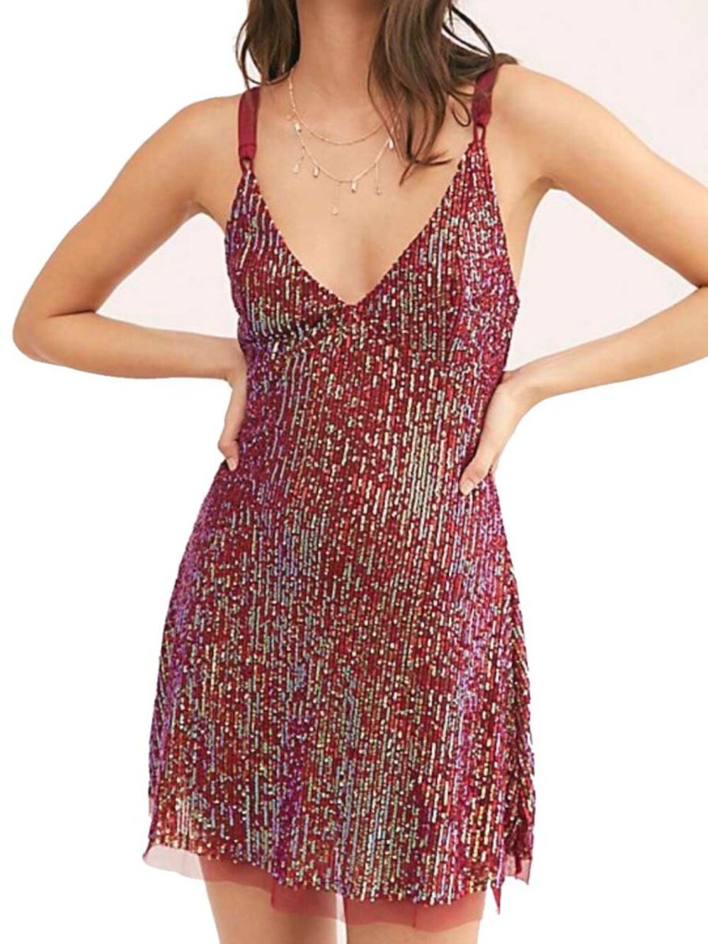 Free People Goldrush Red Mini Dress - XS